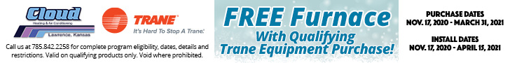 Live in Lawrence KS? Get your Trane AC units serviced  by Cloud Heating & Air Conditioning